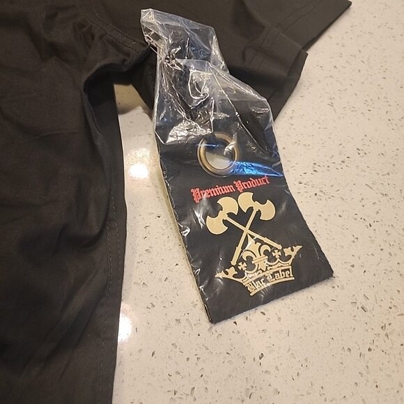 NWT Blac Lapel Premium Mens Pearl Snap Black Shirt 4X Cotton Pocket Short Sleeve - Picture 4 of 9